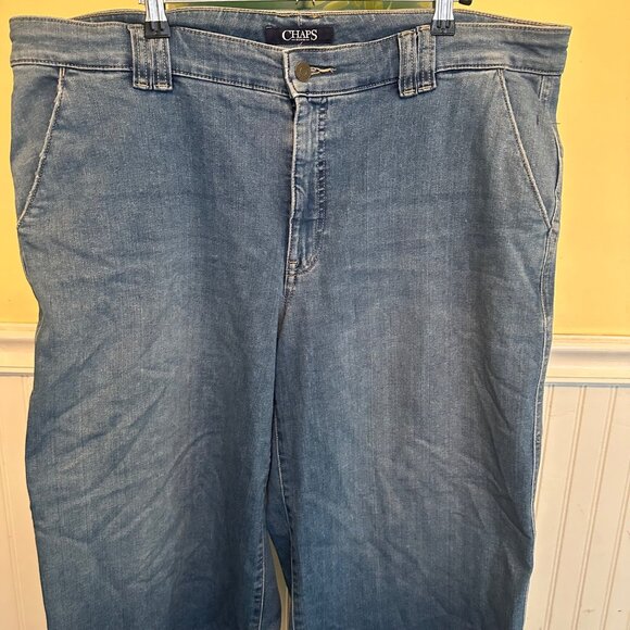 Chaps Womens Denim Wide-Leg Crop Jeans Size 16 - Picture 7 of 8